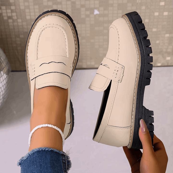 Elina | College Style Platform Loafers
