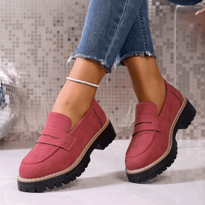 Elina | College Style Platform Loafers
