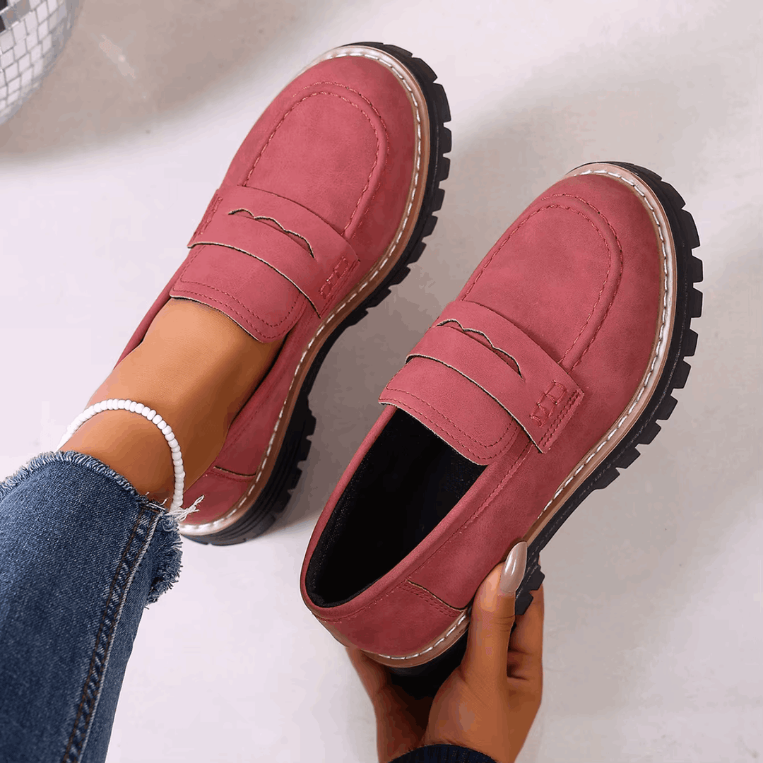 Elina | College Style Platform Loafers
