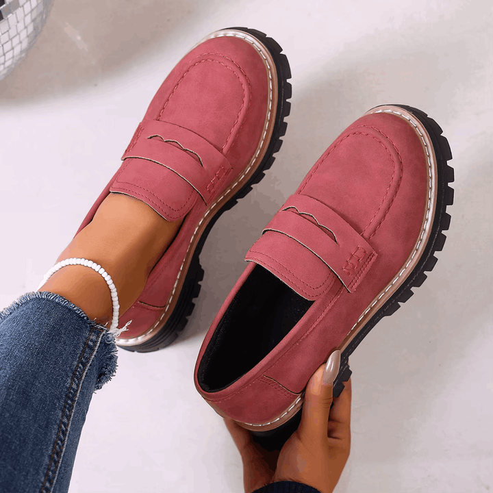 Elina | College Style Platform Loafers