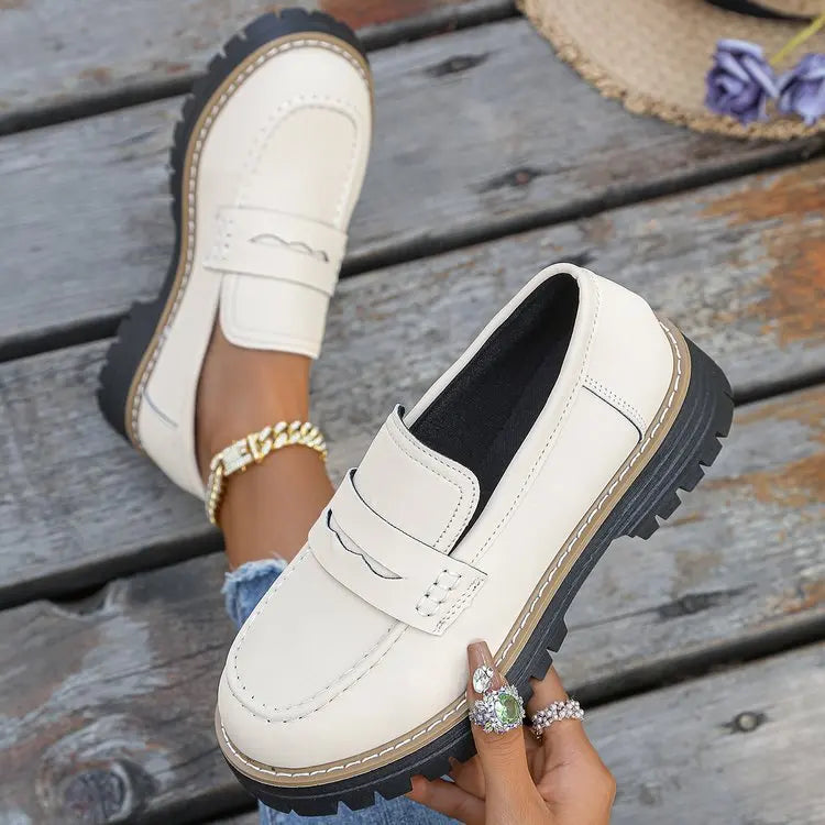Elina | College Style Platform Loafers