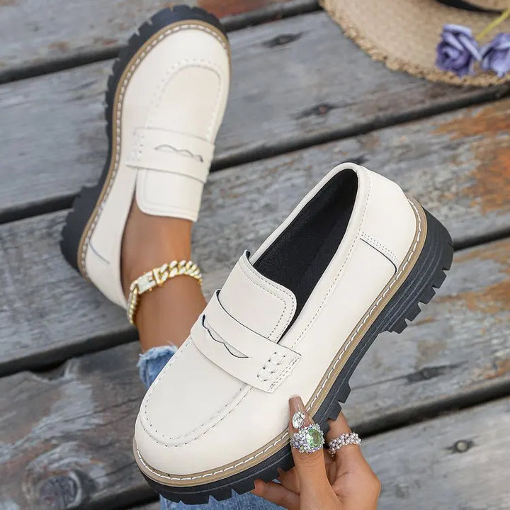 Elina | College Style Platform Loafers