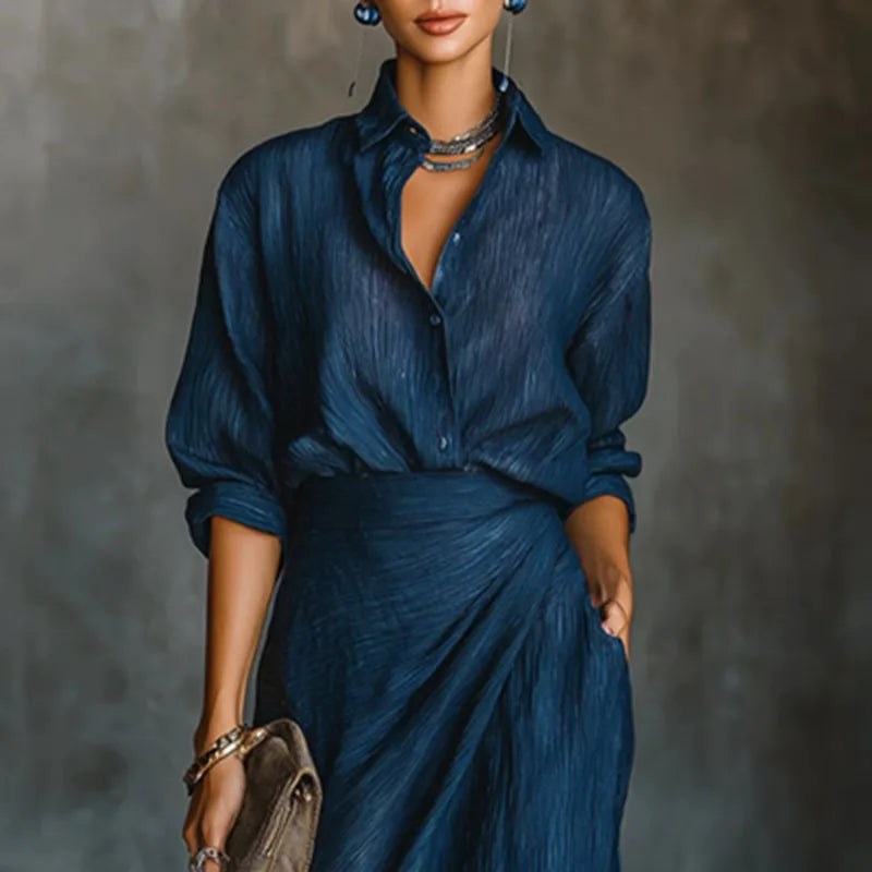 ISMERIA | PLEATED MAXI SET