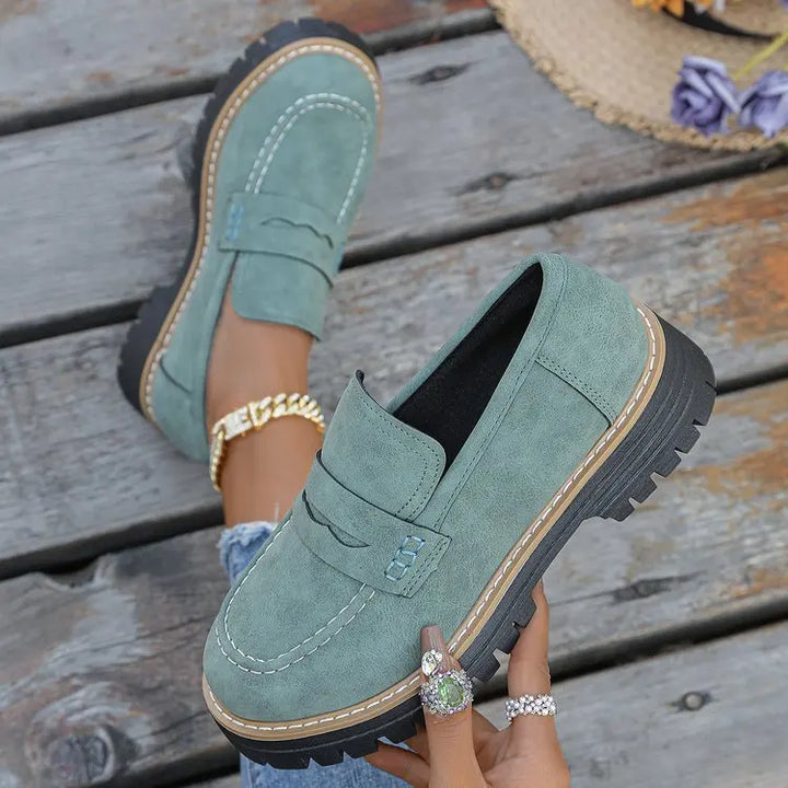 Elina | College Style Platform Loafers