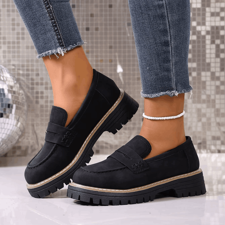 Elina | College Style Platform Loafers