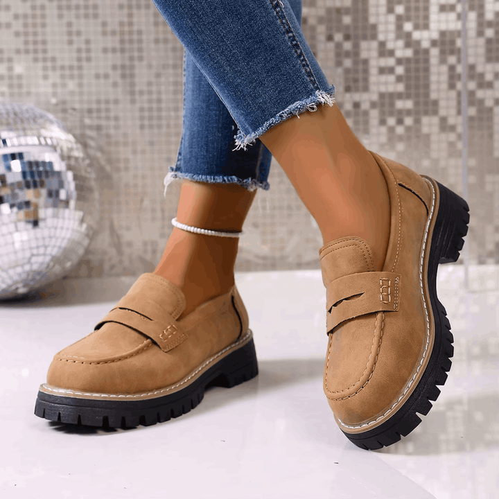Elina | College Style Platform Loafers