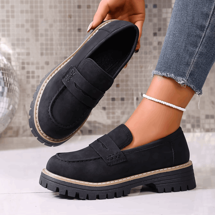 Elina | College Style Platform Loafers