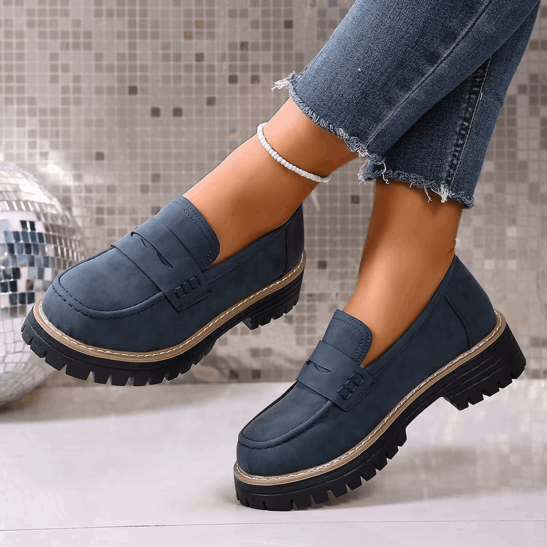 Elina | College Style Platform Loafers