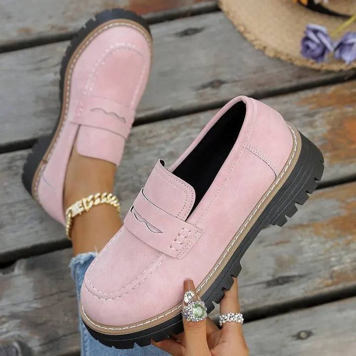 Elina | College Style Platform Loafers