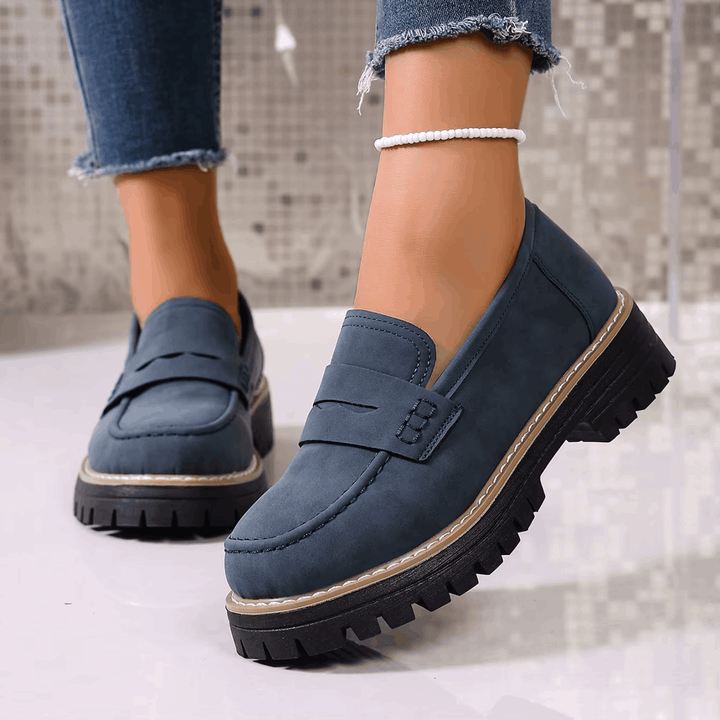 Elina | College Style Platform Loafers