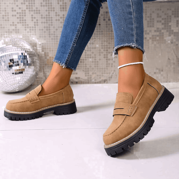 Elina | College Style Platform Loafers