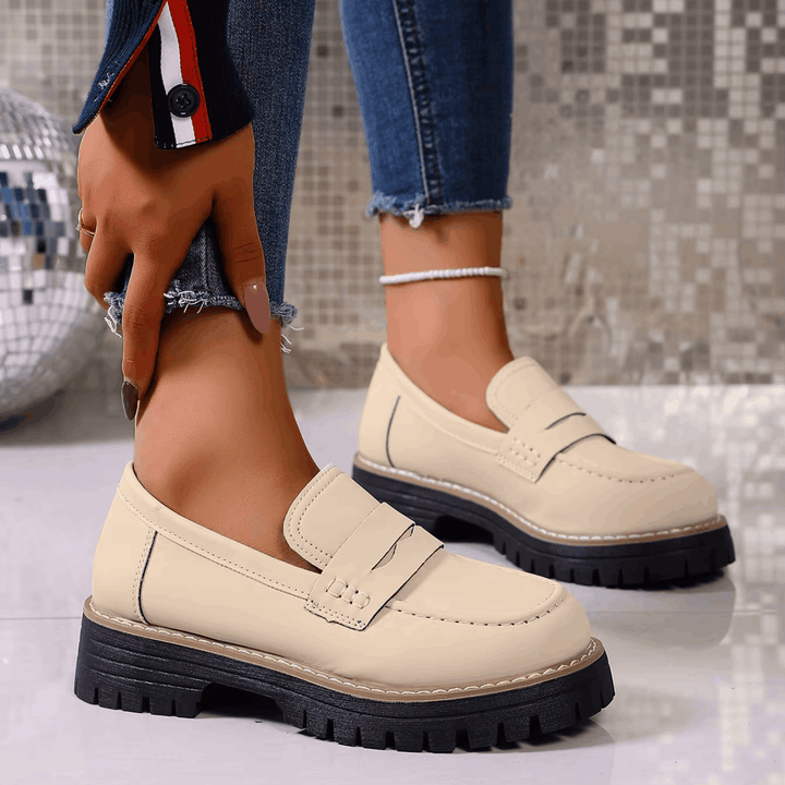 Elina | College Style Platform Loafers
