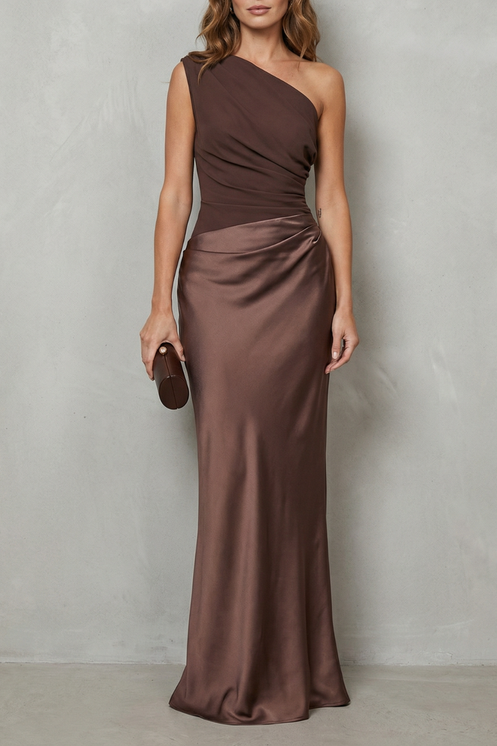 Sophia | Asymmetric Satin Dress