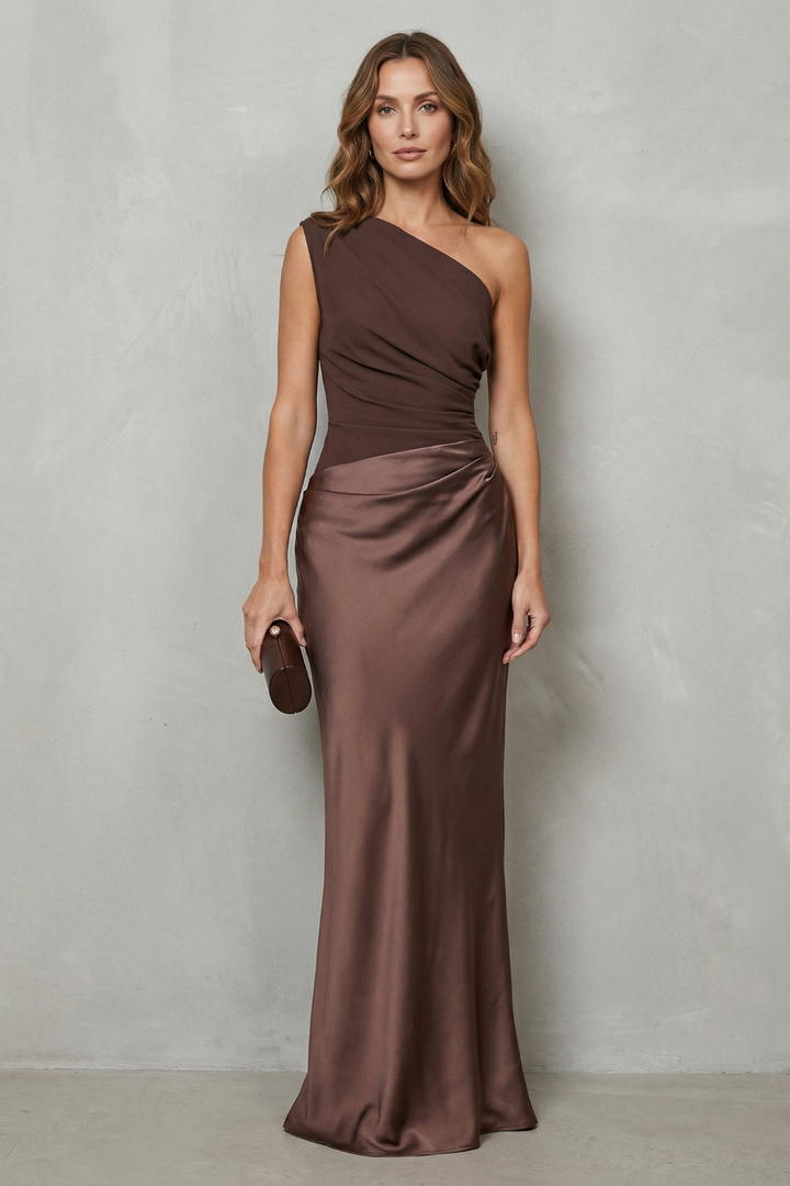 Sophia | Asymmetric Satin Dress