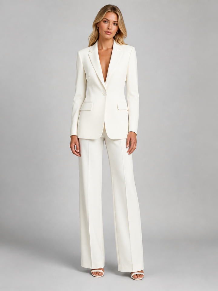 Novalee | Tailored Blazer and Wide-Leg Trousers Set – Smart Occasion Style