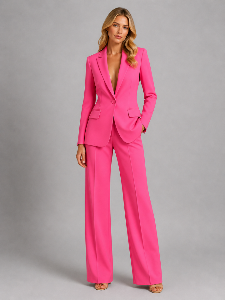 Novalee | Tailored Blazer and Wide-Leg Trousers Set – Smart Occasion Style
