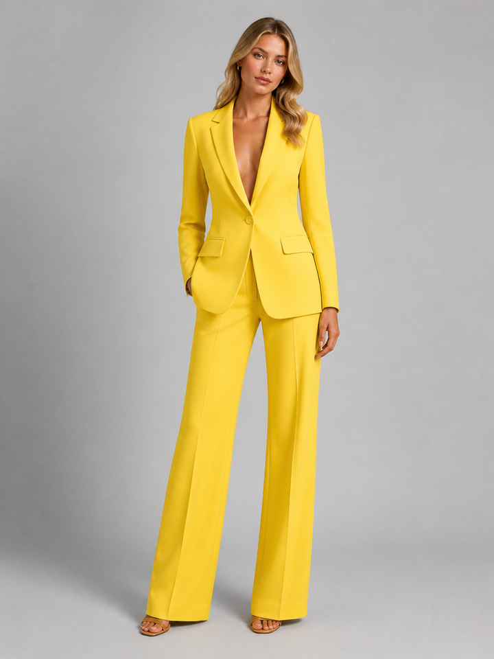 Novalee | Tailored Blazer and Wide-Leg Trousers Set – Smart Occasion Style