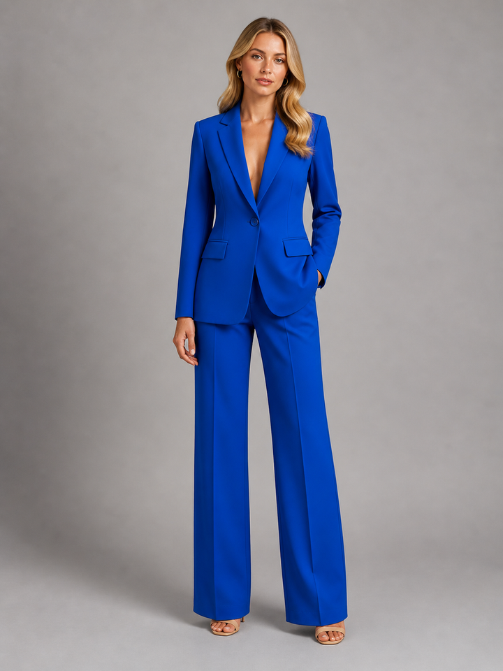 Novalee | Tailored Blazer and Wide-Leg Trousers Set – Smart Occasion Style