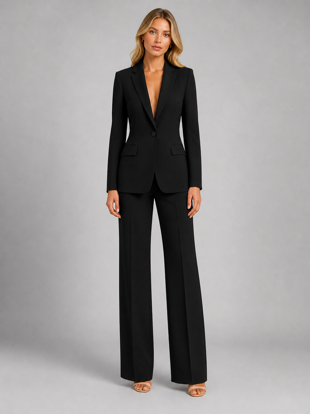 Novalee | Tailored Blazer and Wide-Leg Trousers Set – Smart Occasion Style