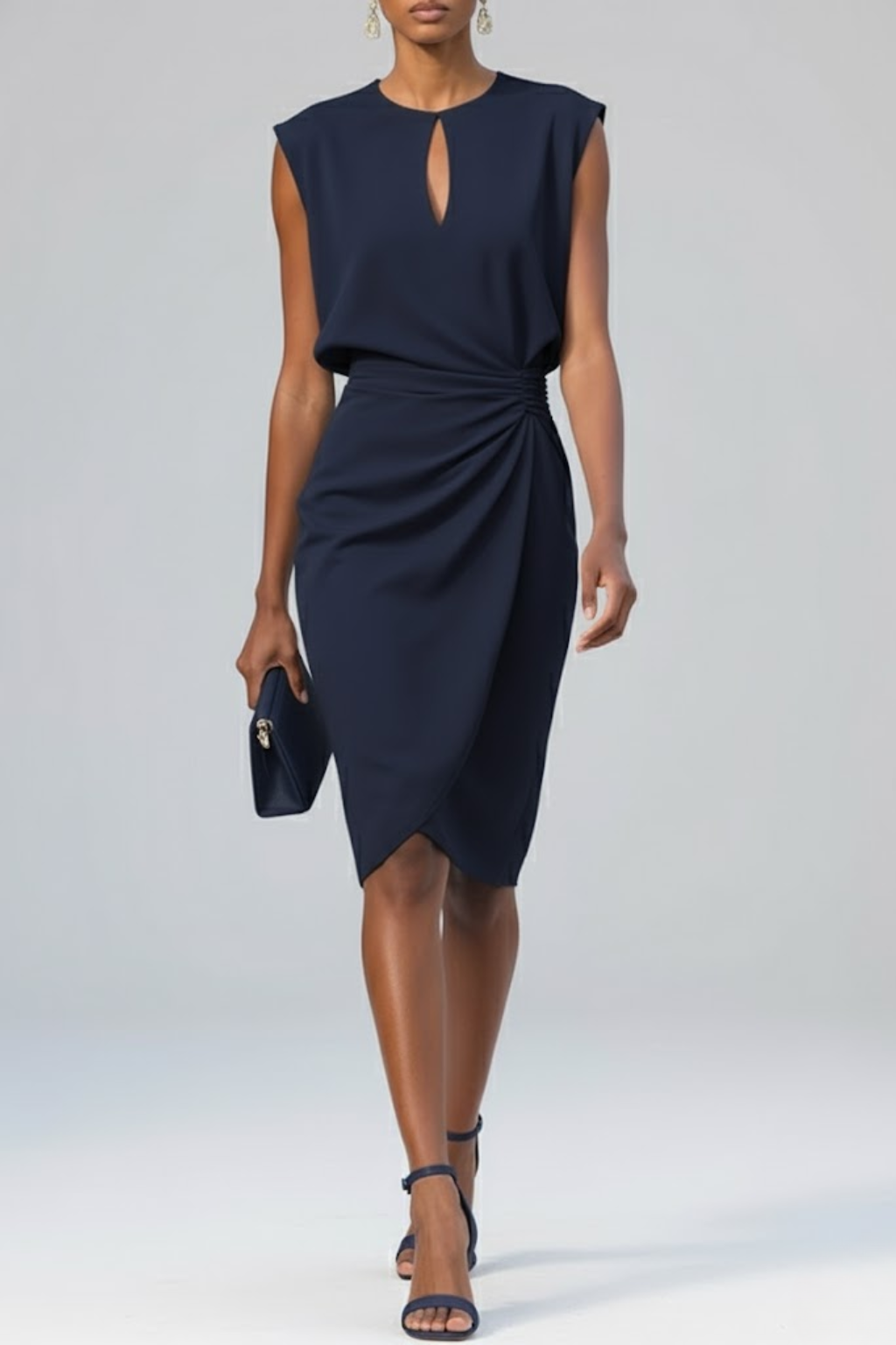 Janna | Draped Midi Dress