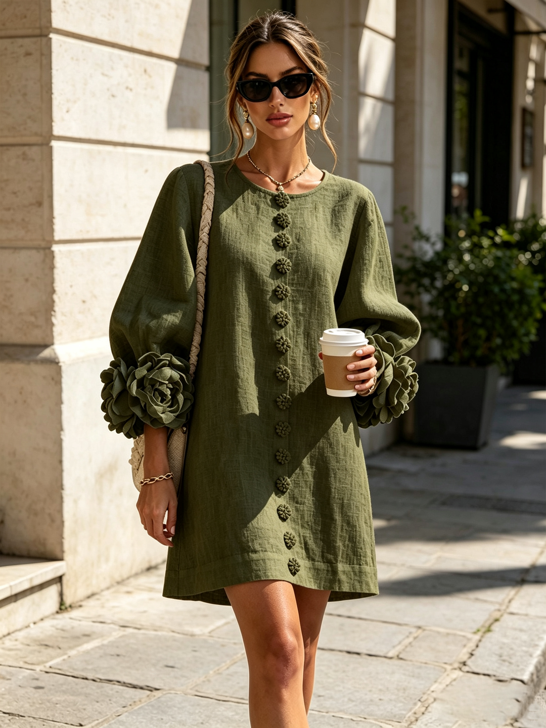 Florielle | Floral Button-Down Mini Dress
