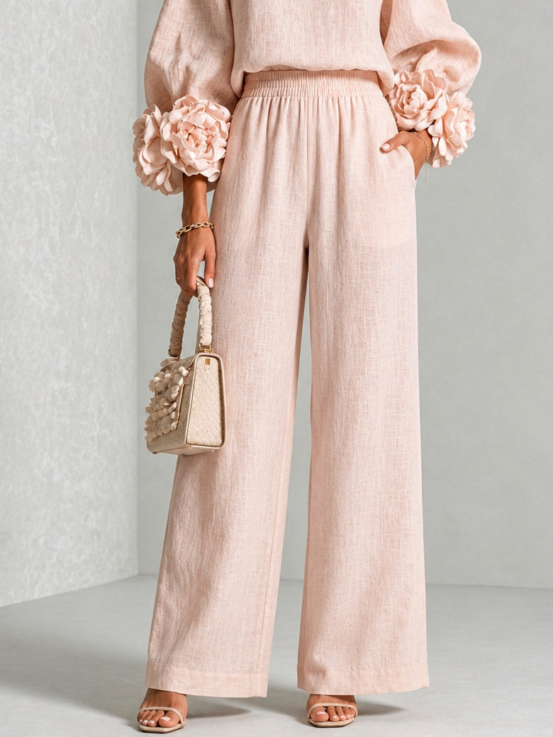 Lindsay | Comfortable Matching Set With Flowers