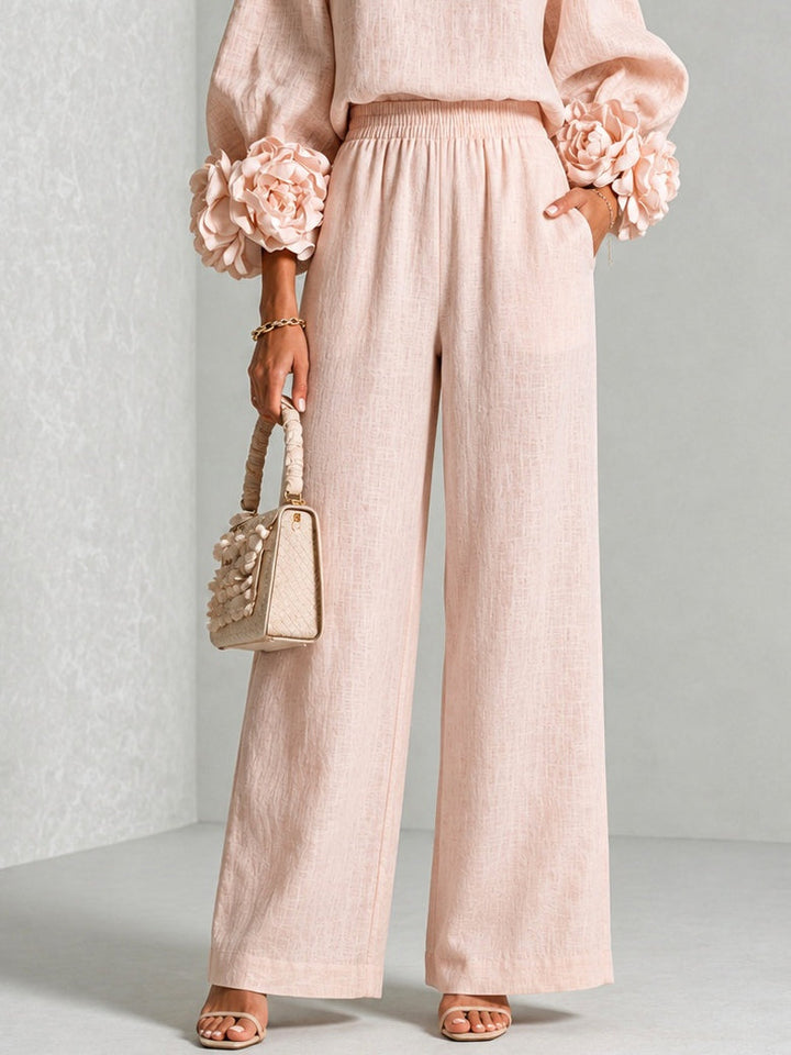 Lindsay | Comfortable Matching Set With Flowers