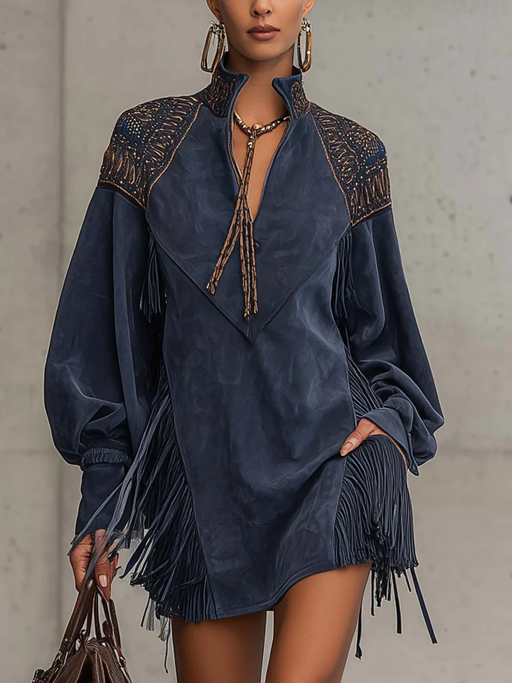 Alyssa | Fringe Tunic Dress