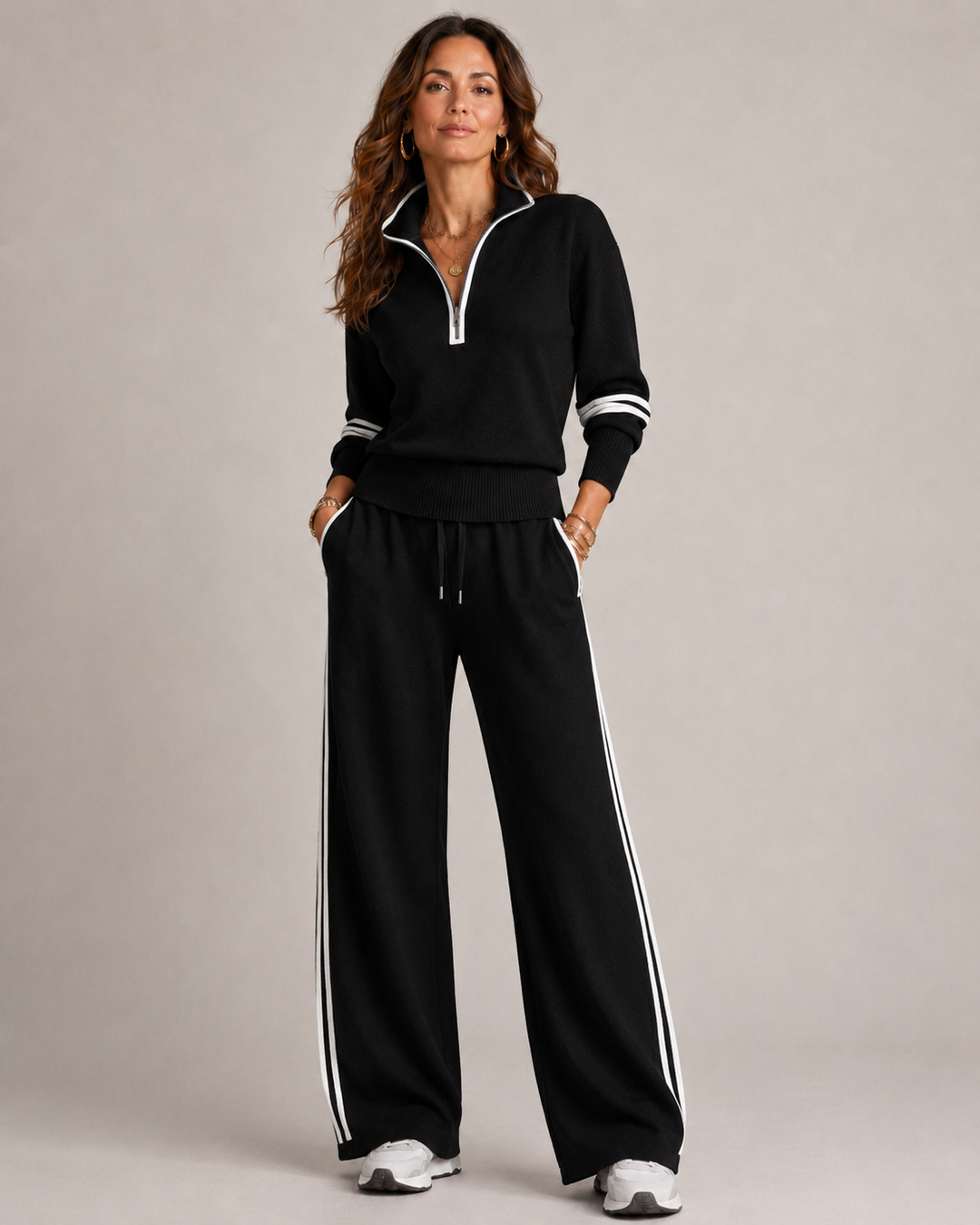 Séréna | Zip-Up Sweater Set