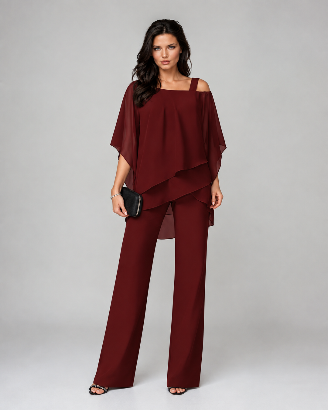 Hera | Elegant Two-Piece Set with Layered Top