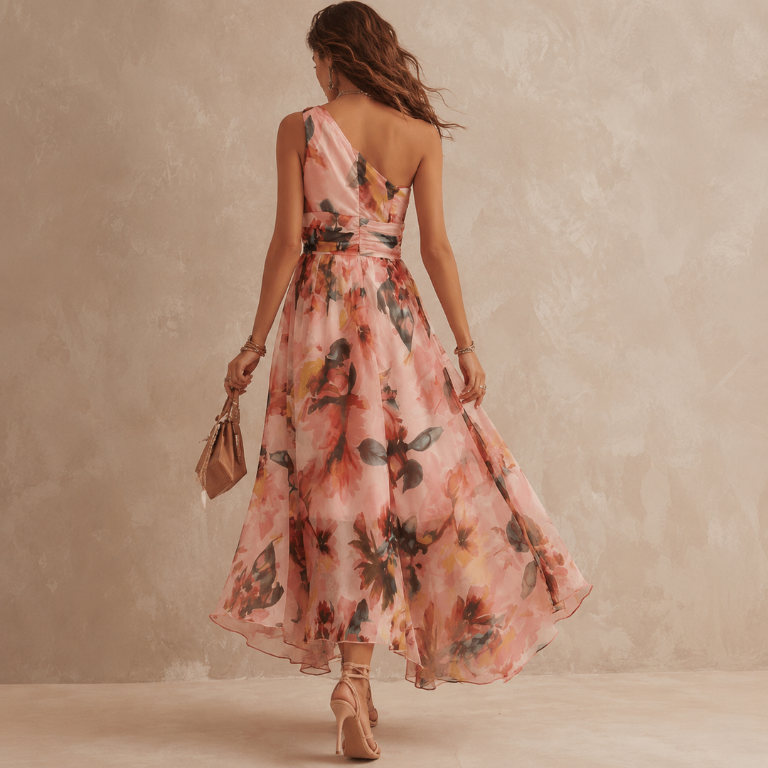 Athena | One-Shoulder Floral Dress