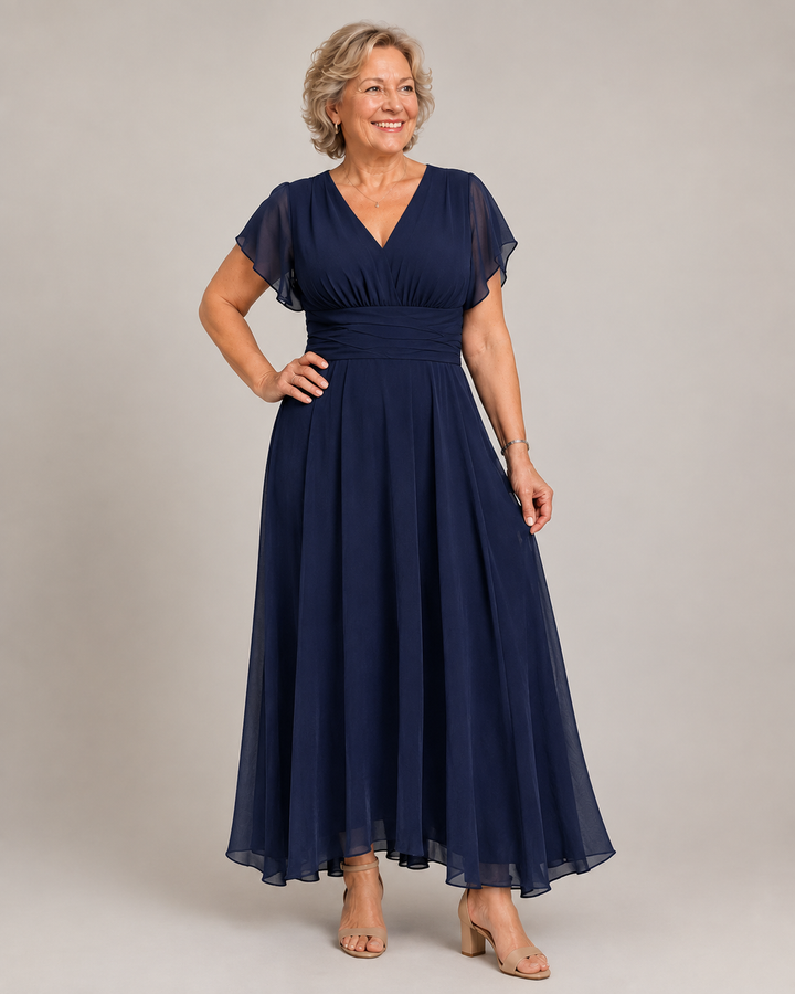 Yelena | V-Neck A-Line Dress
