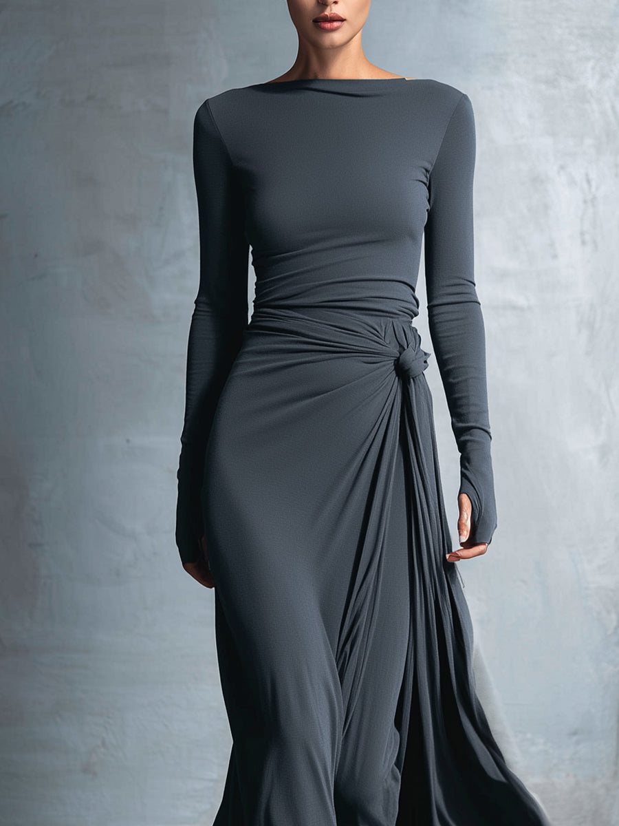 Naomie | Side Knot Maxi Dress