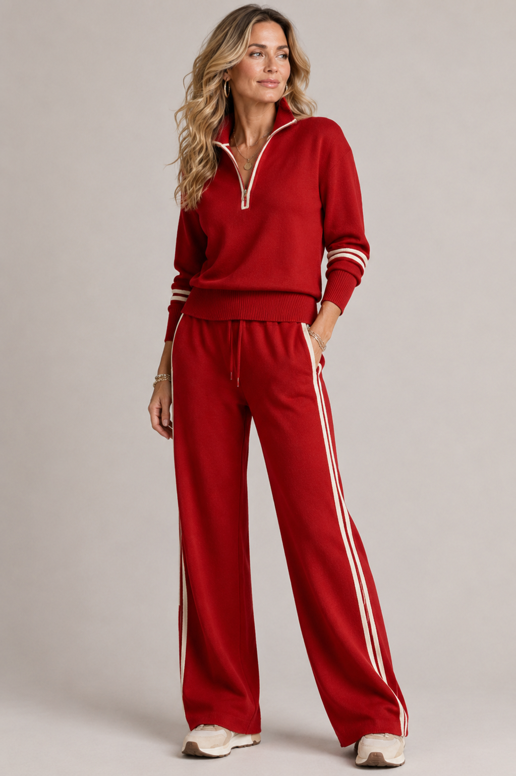 Séréna | Zip-Up Sweater Set