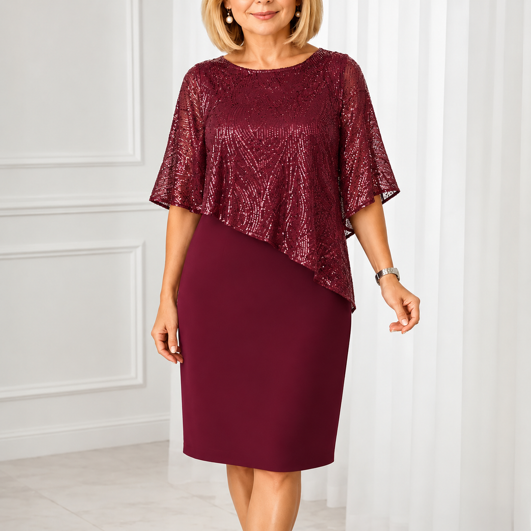 Paulita | Sequin Asymmetrical Mini Dress