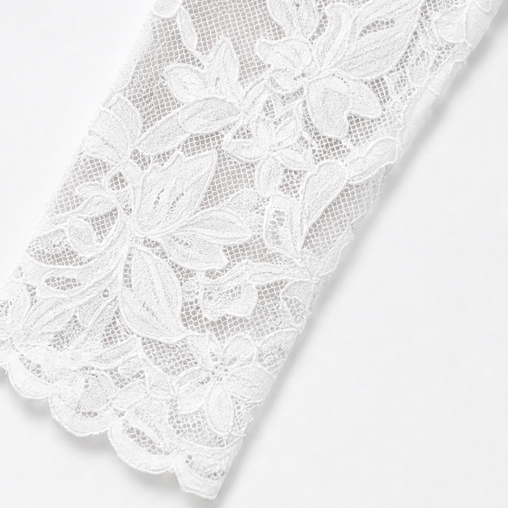 Laila | Floral Lace Panel Blazer Dress