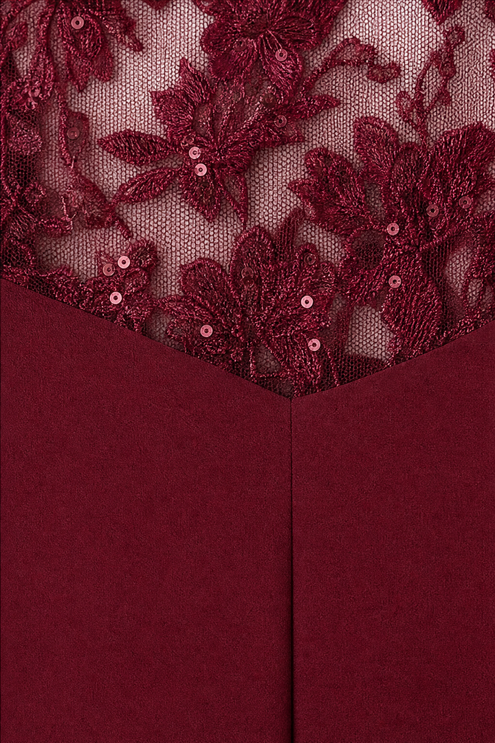 Weronica | Tiered Lace Yoke High-Waist Midi Dress