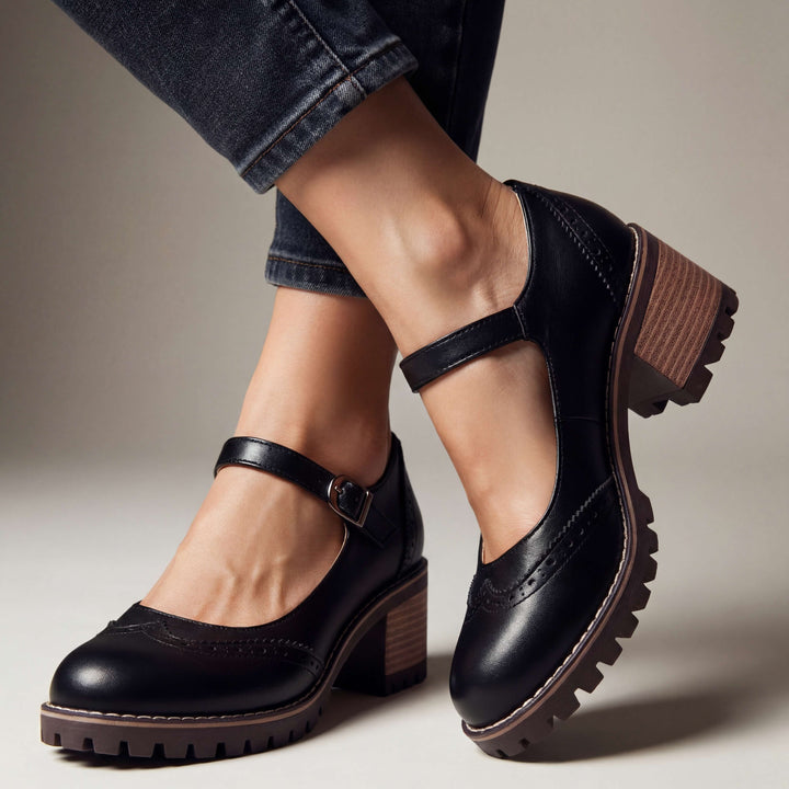 Bonnie | Brogue Detail Block Heels