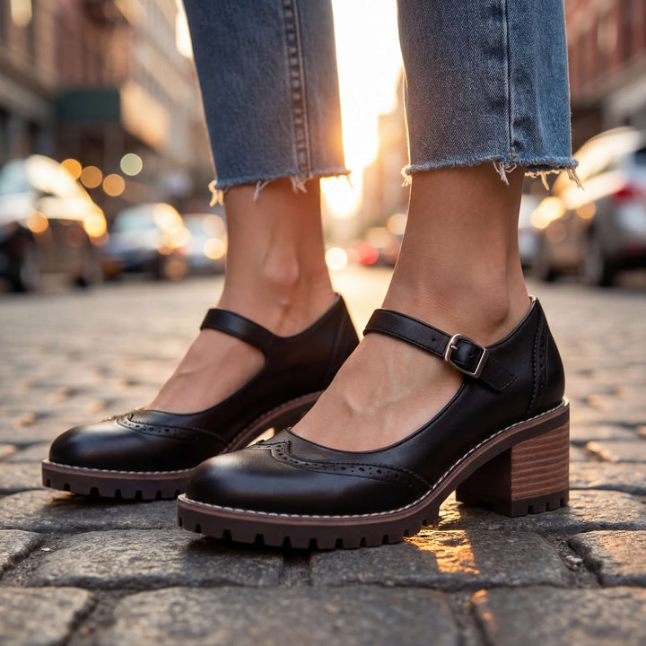 Bonnie | Brogue Detail Block Heels