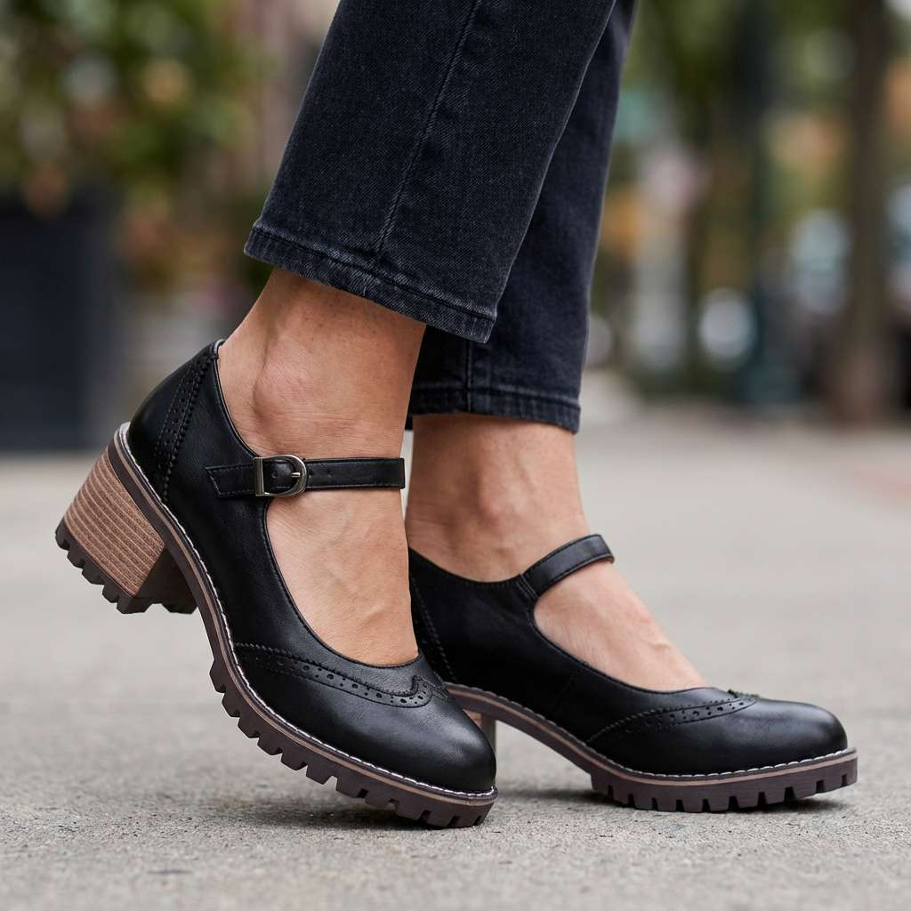 Bonnie | Brogue Detail Block Heels