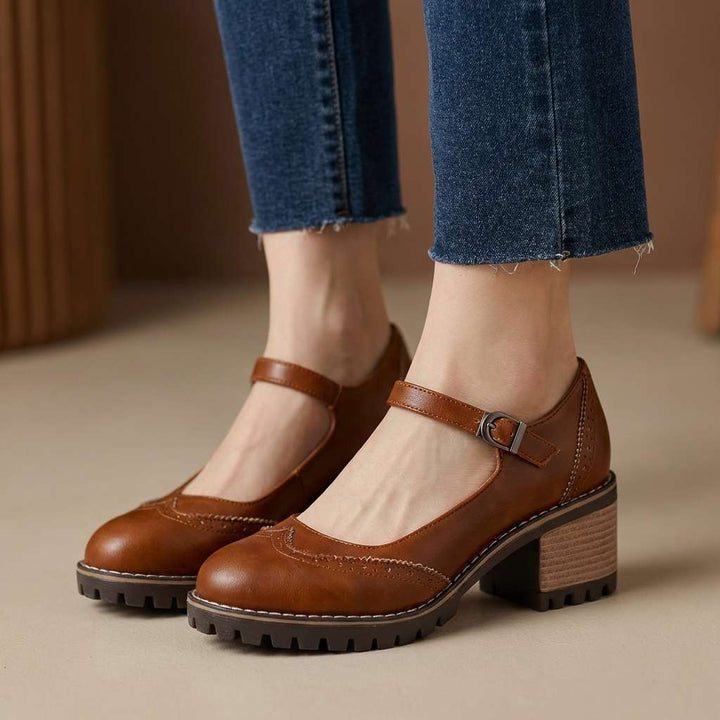 Bonnie | Brogue Detail Block Heels