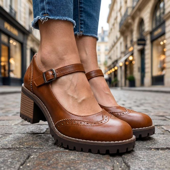 Bonnie | Brogue Detail Block Heels
