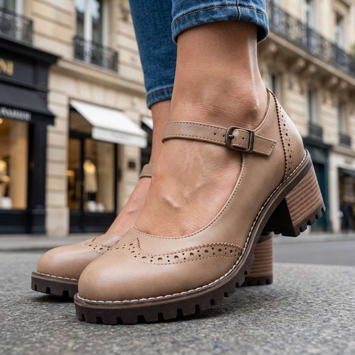 Bonnie | Brogue Detail Block Heels