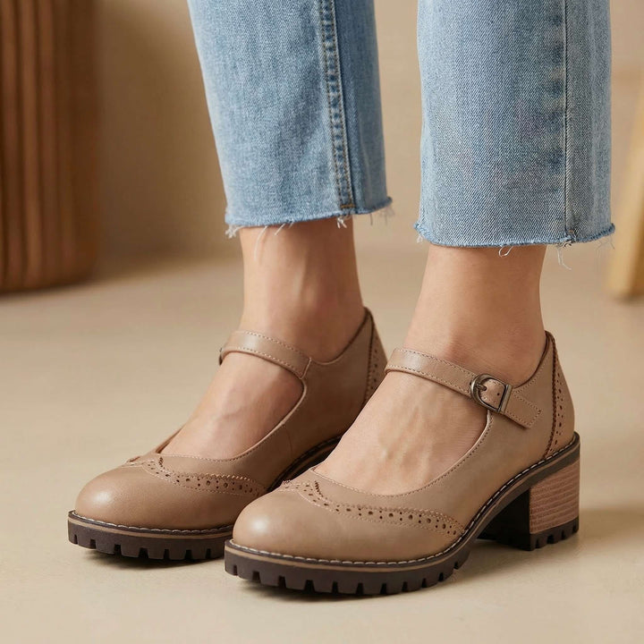 Bonnie | Brogue Detail Block Heels
