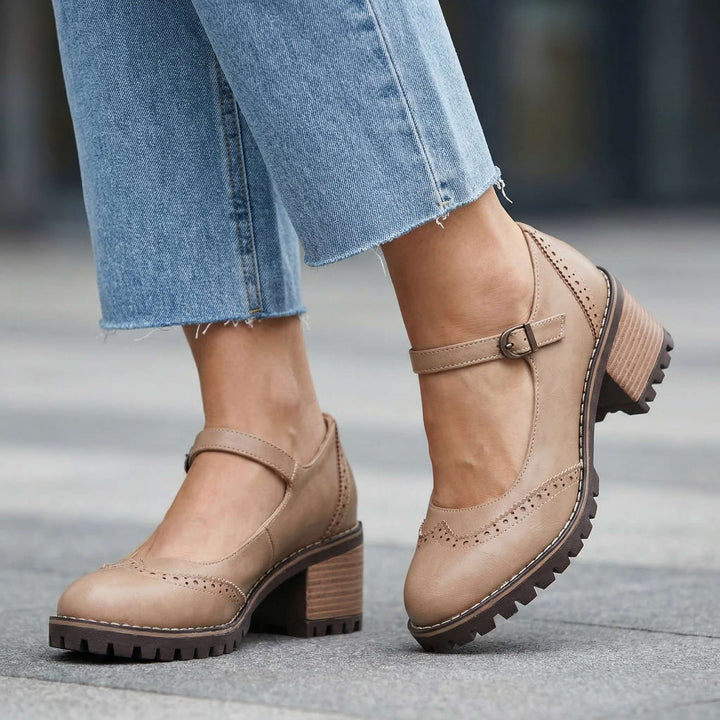 Bonnie | Brogue Detail Block Heels