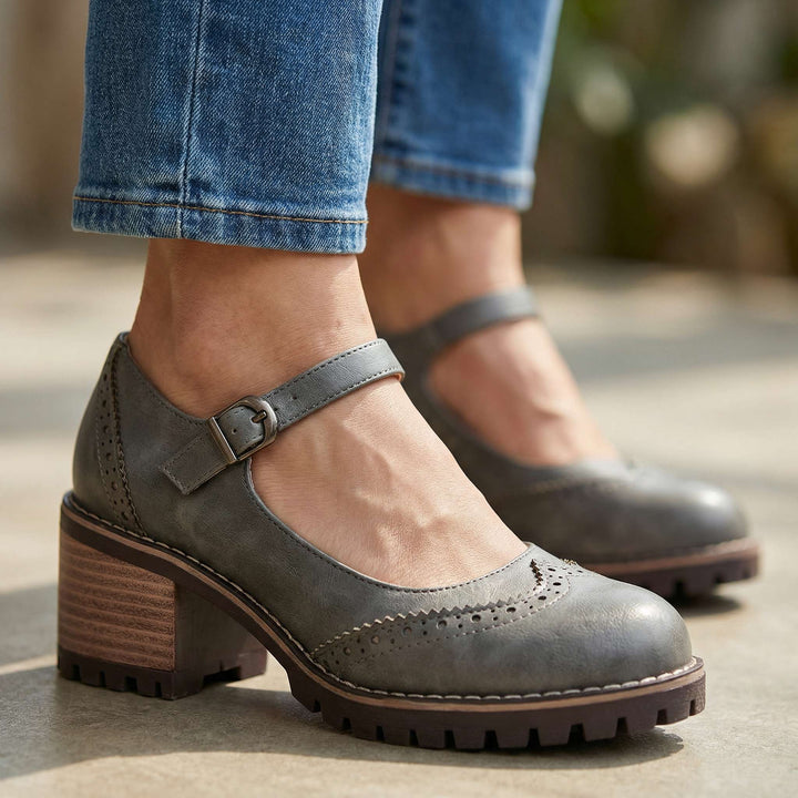 Bonnie | Brogue Detail Block Heels