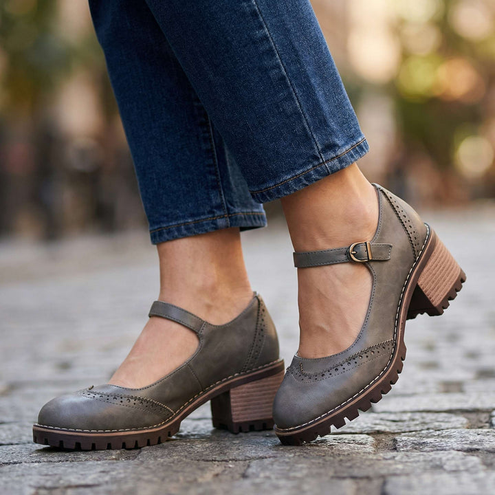 Bonnie | Brogue Detail Block Heels