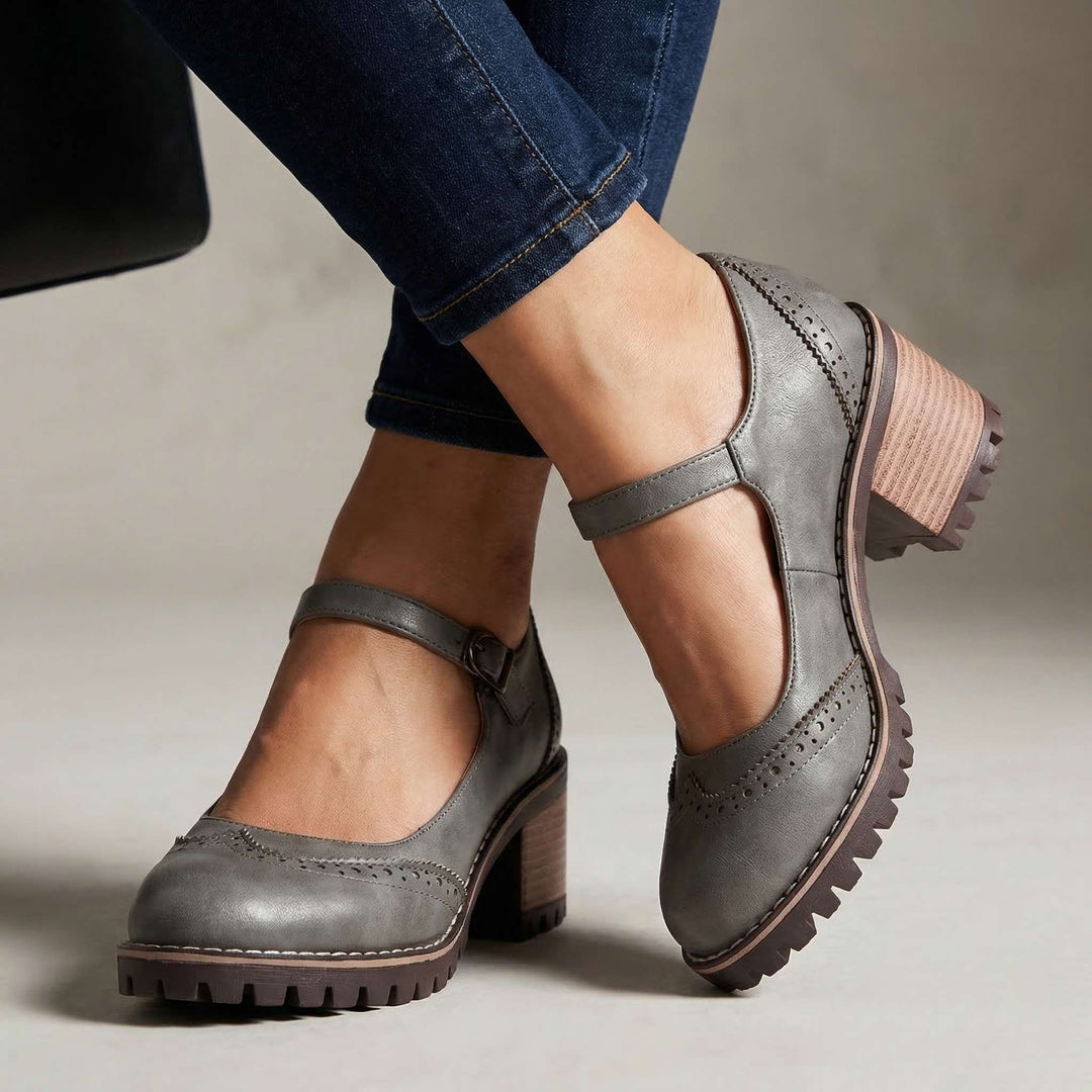 Bonnie | Brogue Detail Block Heels