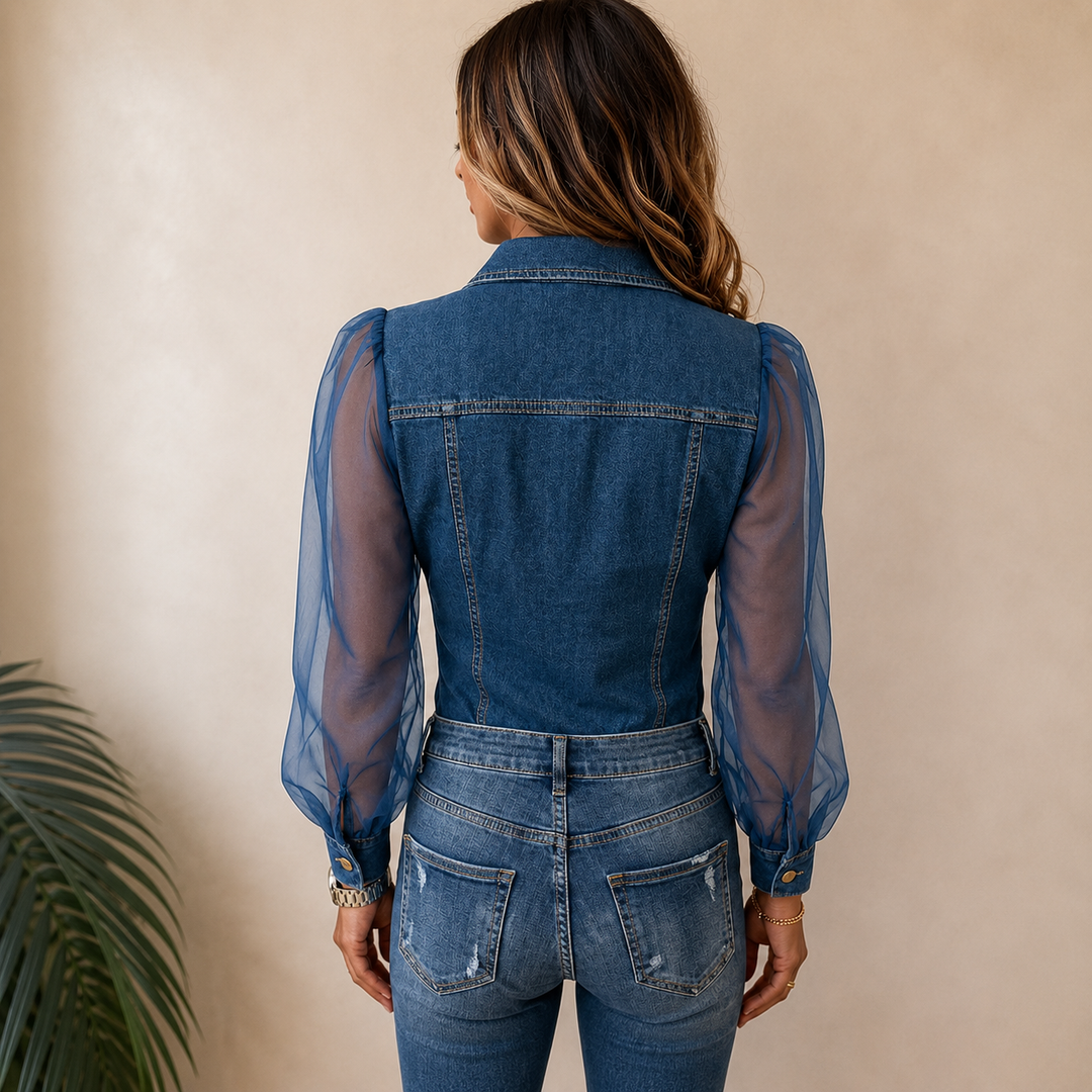Anita | Stylish Denim-Look Blouse