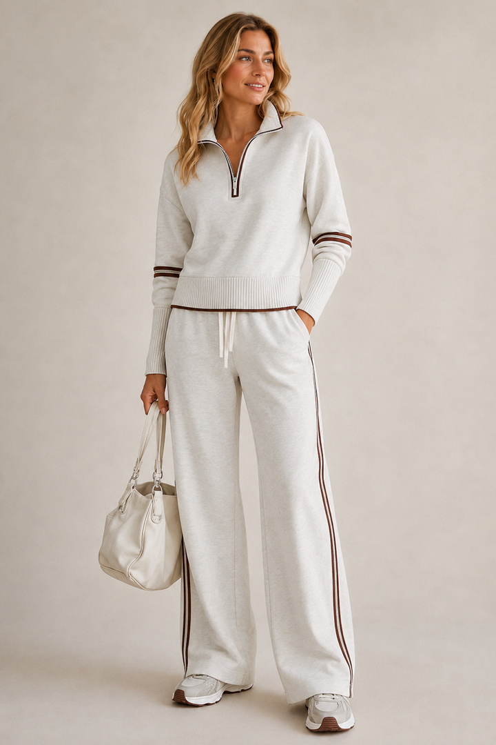 Séréna | Zip-Up Sweater Set